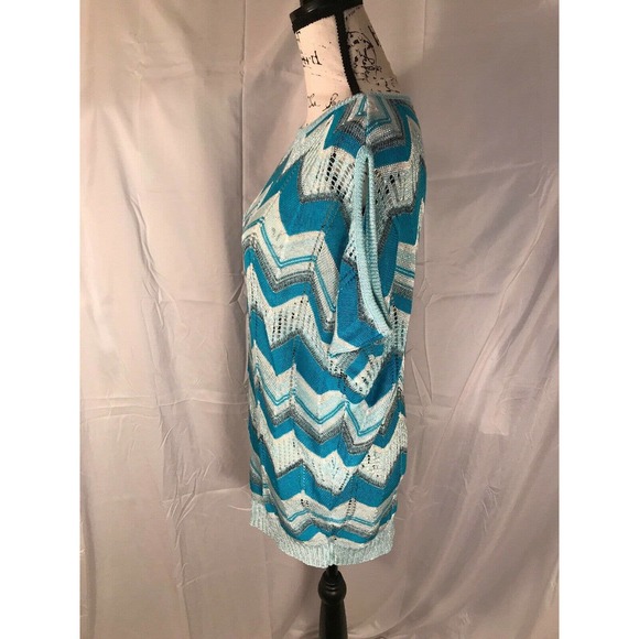 Romeo & Juliet Couture Woman's Crew Neck Cap Sleeve Knitted Shirt Sz M - Picture 2 of 8